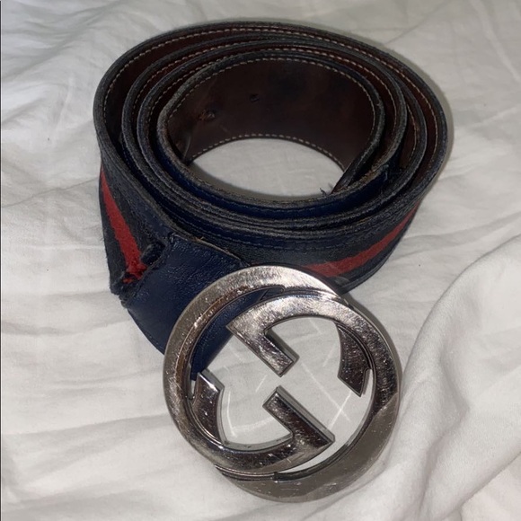 mens gucci web belt